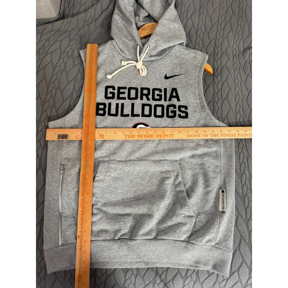 Nike UGA Georgia Bulldogs Football Team Issue PE Hoodie Vest Mens M CFP NCAA - Picture 8 of 8